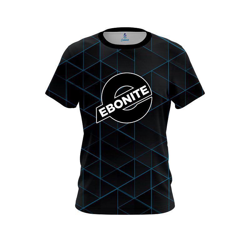 Ebonite Geo Light Blue CoolWick Bowling Jersey