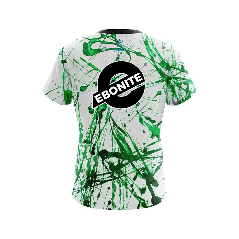 Ebonite Green Paint Splash CoolWick Bowling Jersey - Image 2