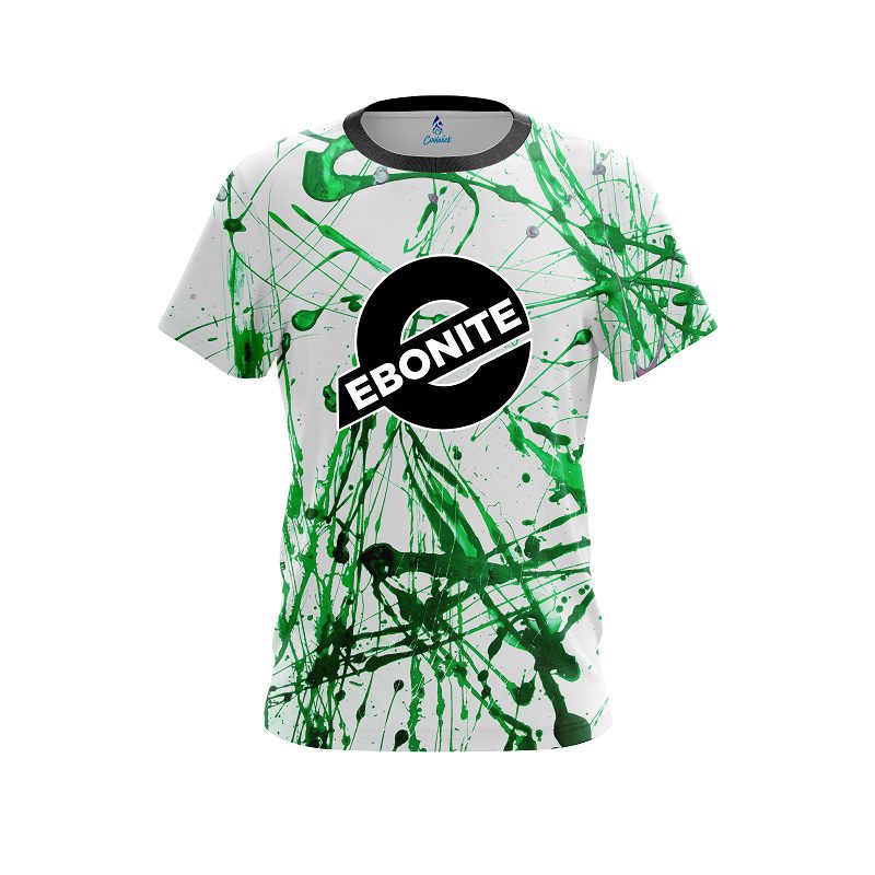 Ebonite Green Paint Splash CoolWick Bowling Jersey