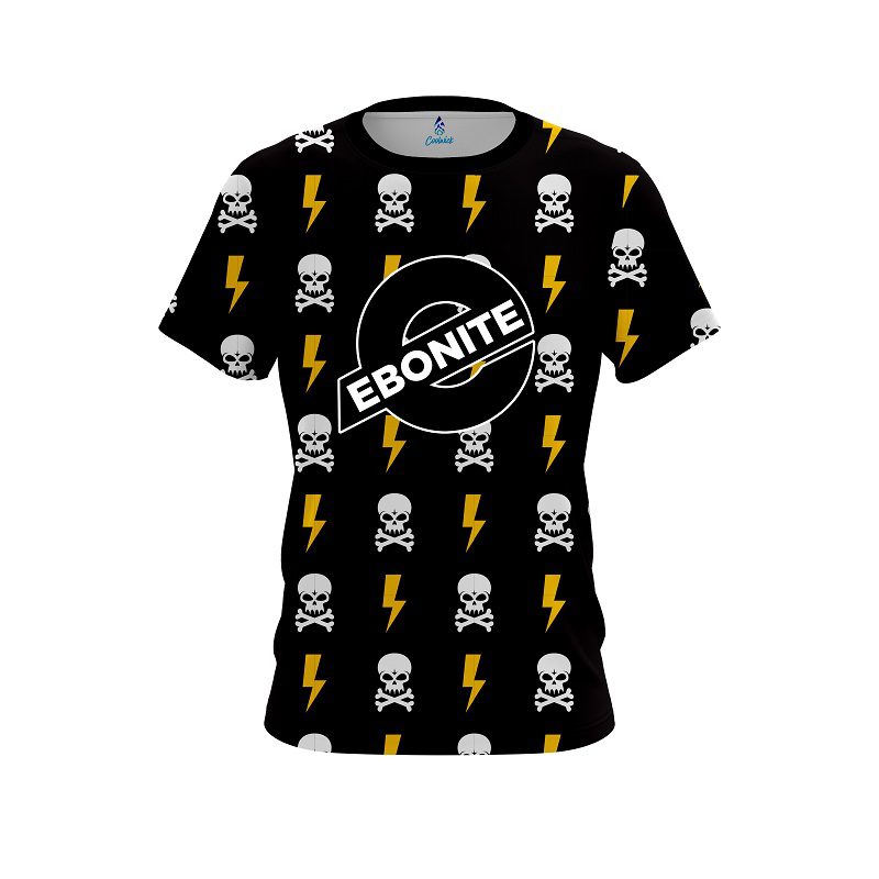 Ebonite Lightning Skull CoolWick Bowling Jersey