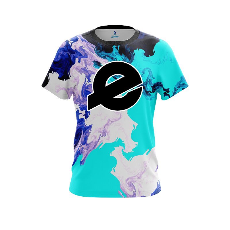 Ebonite Liquid Marble Purple And Blue CoolWick Bowling Jersey