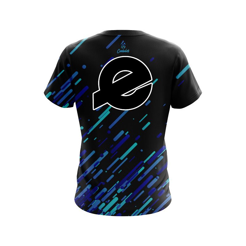 Ebonite Modern Blue Stripe CoolWick Bowling Jersey - Image 2