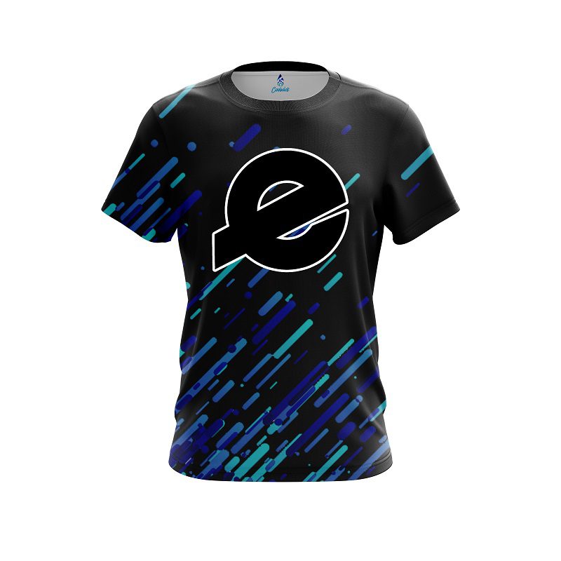 Ebonite Modern Blue Stripe CoolWick Bowling Jersey