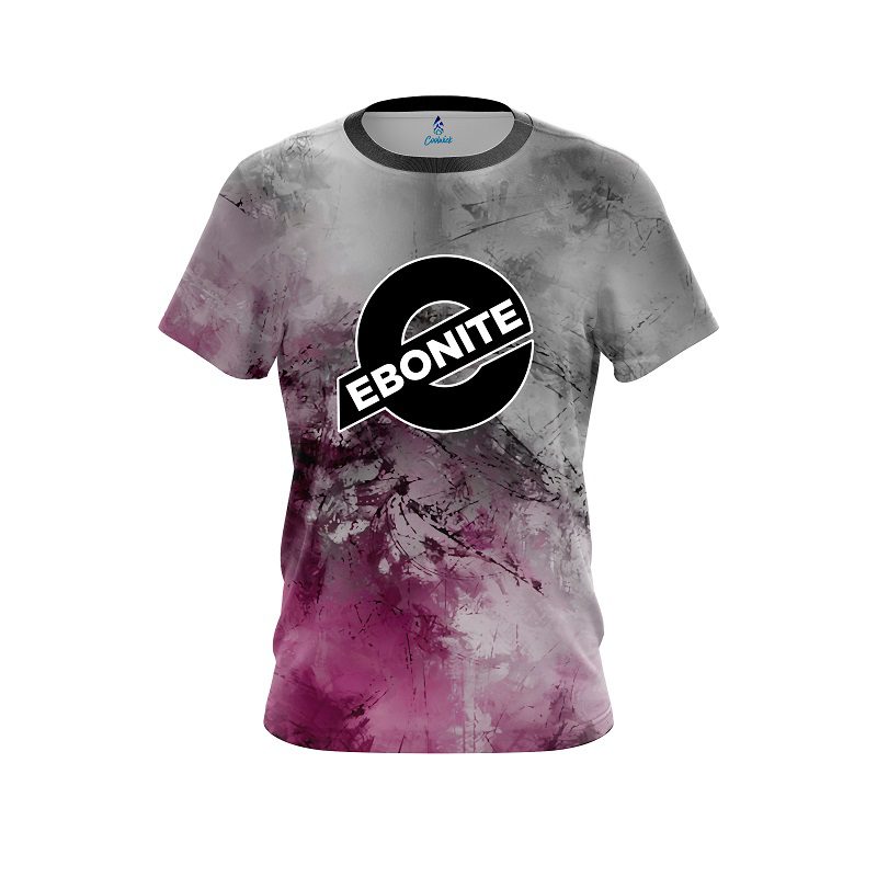 Ebonite Pink And Grey Canvas CoolWick Bowling Jersey