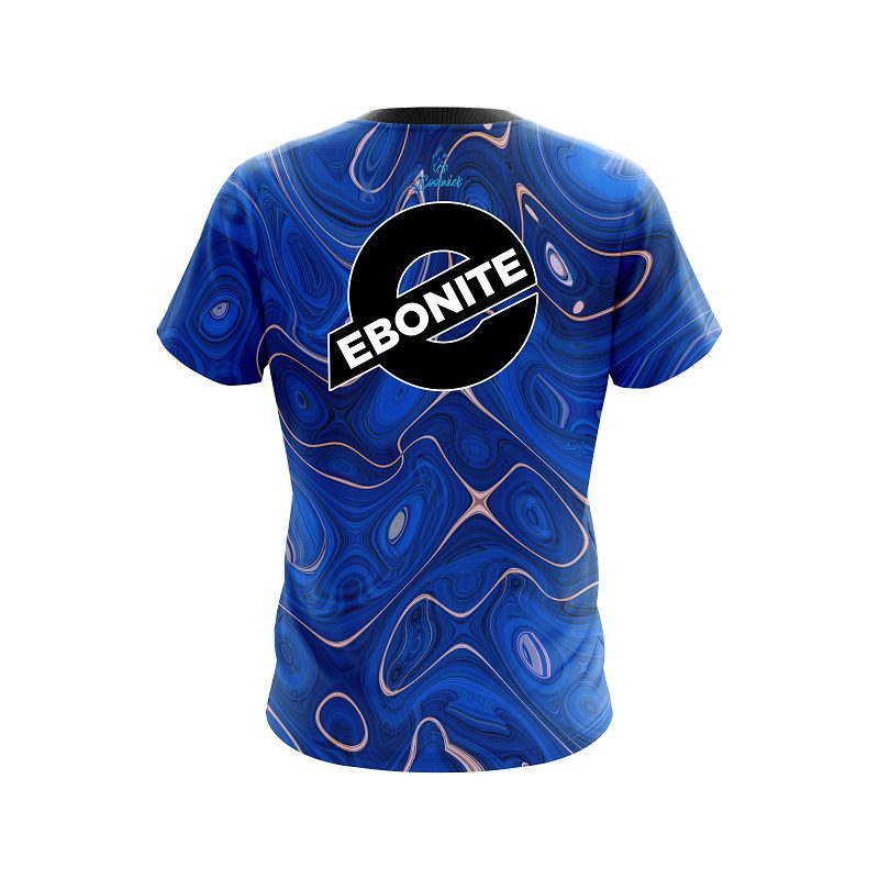 Ebonite Psychedelic Blue Flow CoolWick Bowling Jersey - Image 2