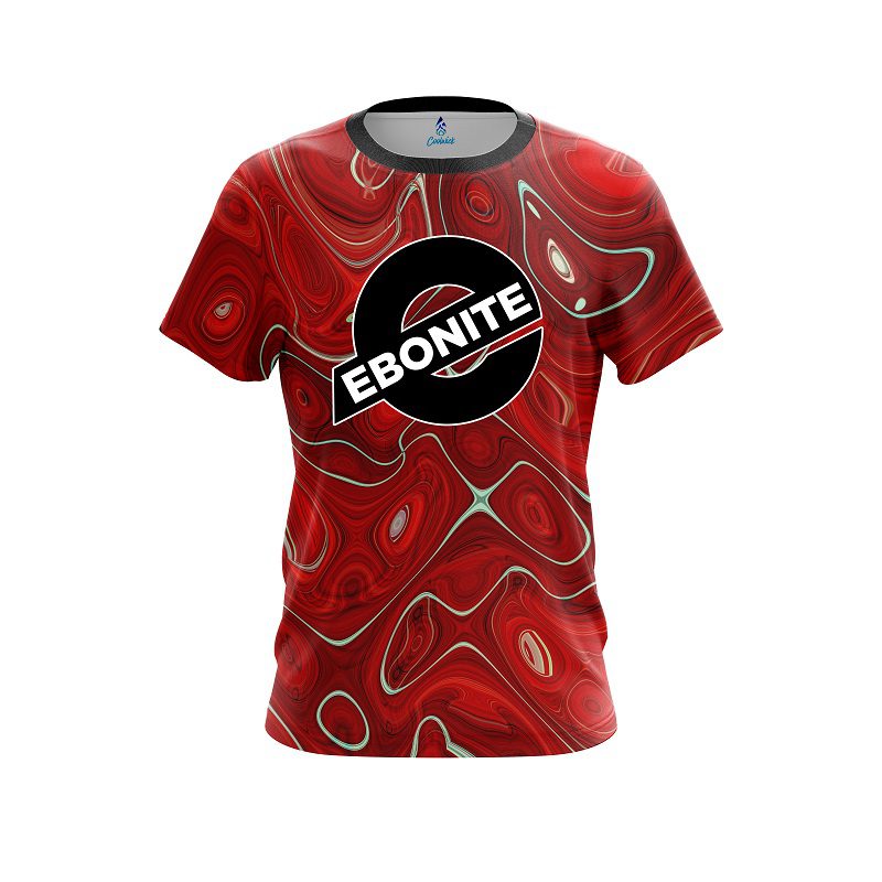 Ebonite Psychedelic Red Flow CoolWick Bowling Jersey