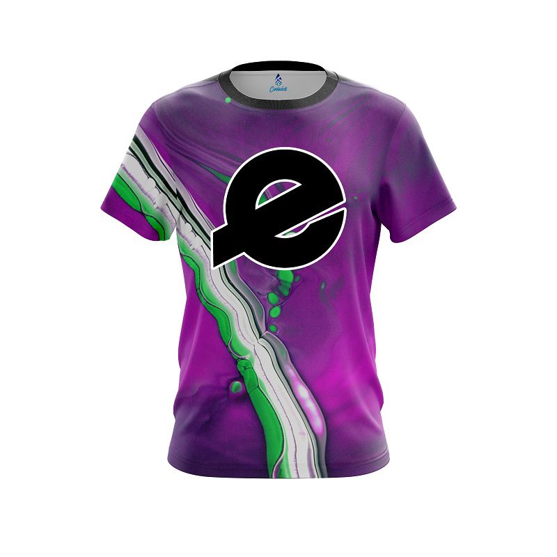 Ebonite Purple And Green Liquid CoolWick Bowling Jersey