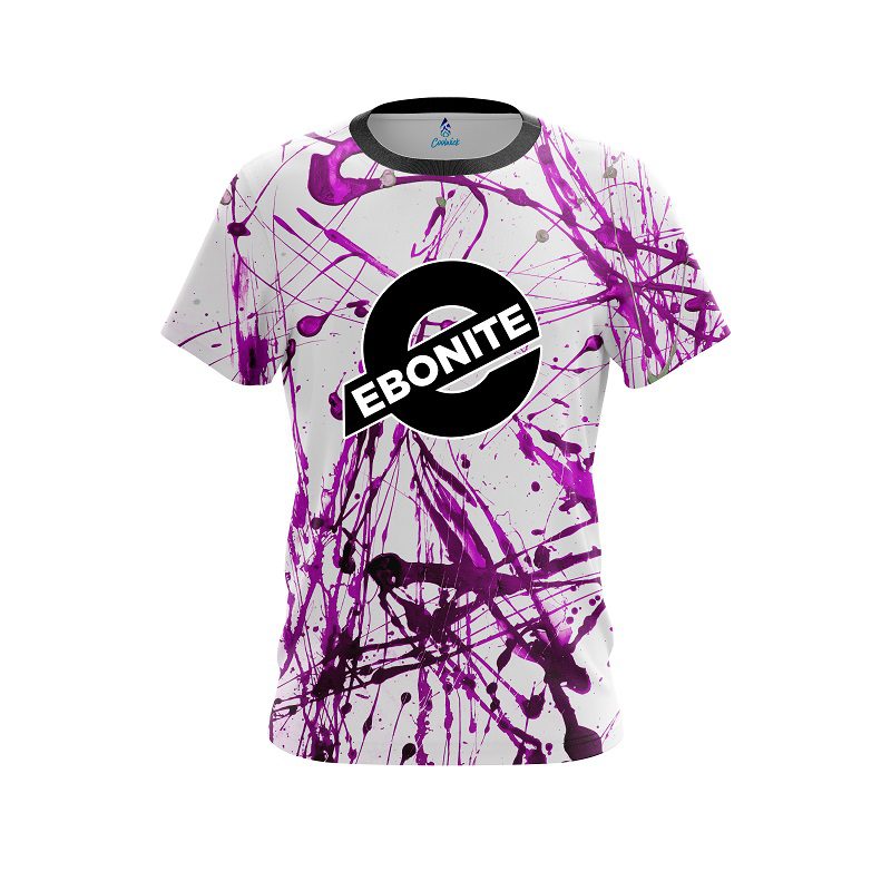 Ebonite Purple Paint Splash CoolWick Bowling Jersey