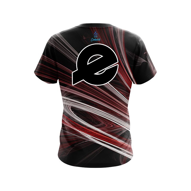 Ebonite Red Motion Swirl CoolWick Bowling Jersey - Image 2