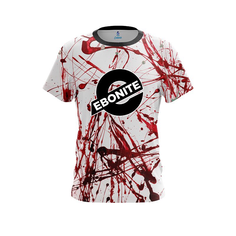 Ebonite Red Paint Splash CoolWick Bowling Jersey