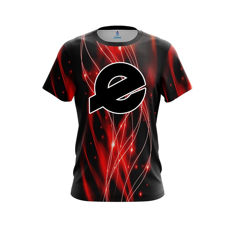 Ebonite Red Spiral Waves CoolWick Bowling Jersey
