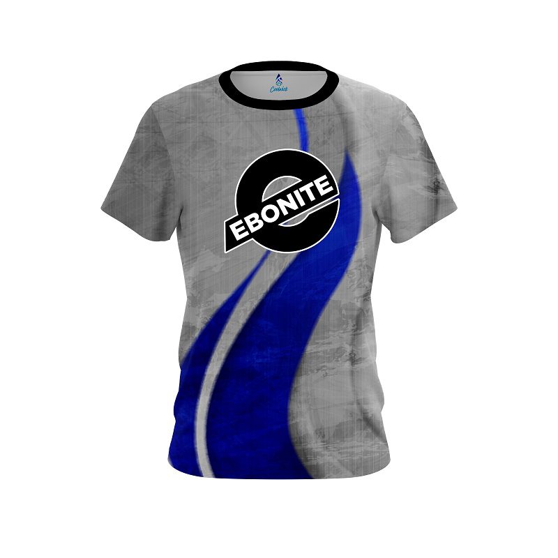 Ebonite Rough Edges Blue CoolWick Bowling Jersey