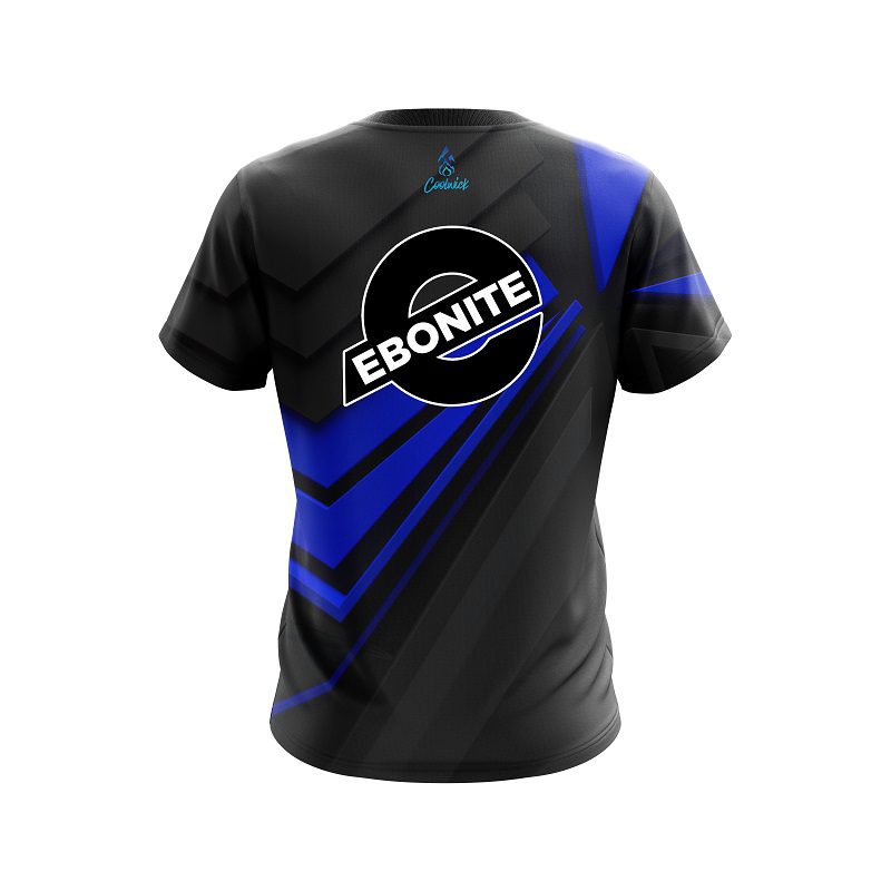Ebonite Steaming Dynamic Blue CoolWick Bowling Jersey - Image 2