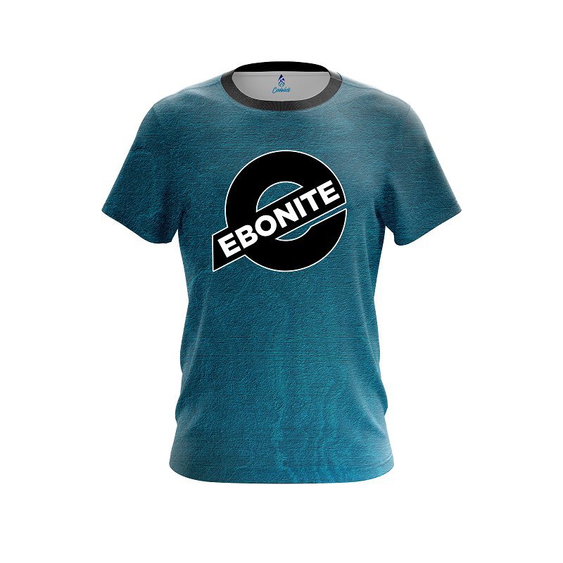 Ebonite Teal Grunge Canvas CoolWick Bowling Jersey