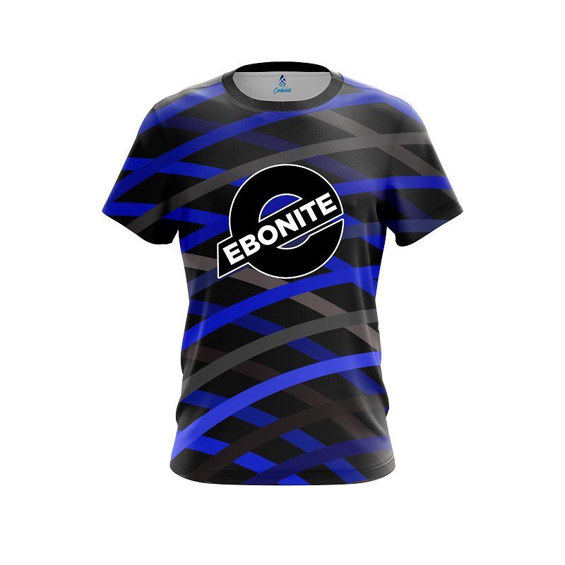 Ebonite Turmoil Blue CoolWick Bowling Jersey
