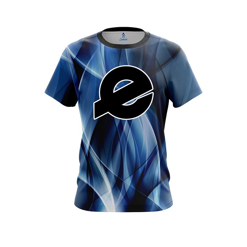Ebonite Wavy Blue Swirl   CoolWick Bowling Jersey