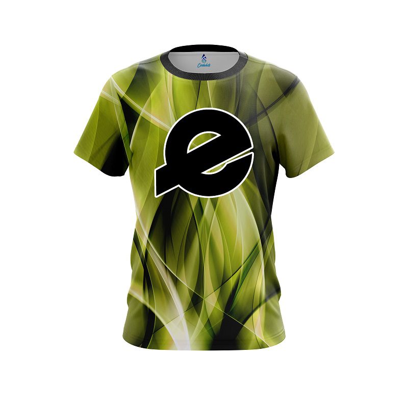 Ebonite Wavy Yellow Swirl CoolWick Bowling Jersey