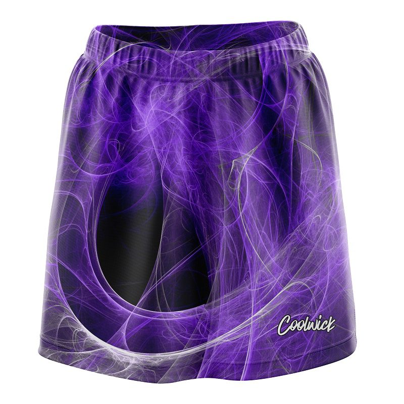 Liquid Energy Swirls Purple CoolWick Bowling Skort