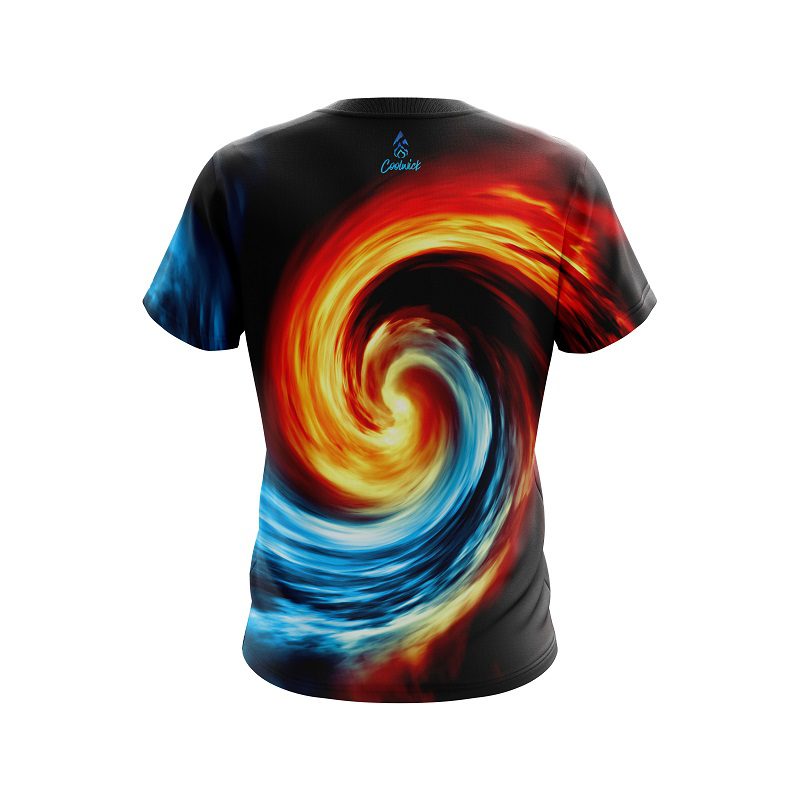Plain Fire And Ice Vortex CoolWick Bowling Jersey - Image 2