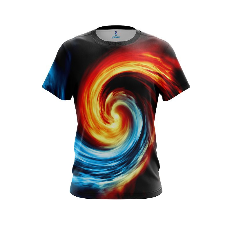Plain Fire And Ice Vortex CoolWick Bowling Jersey