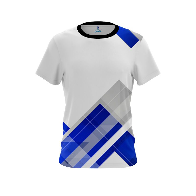 Plain Flyer Blue CoolWick Bowling Jersey