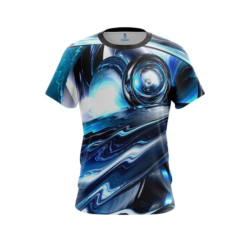 Plain Futuristic Plasma Waves CoolWick Bowling Jersey