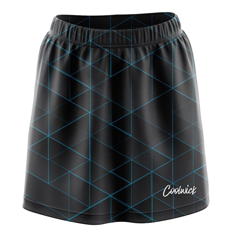 Geo Light Blue CoolWick Bowling Skort