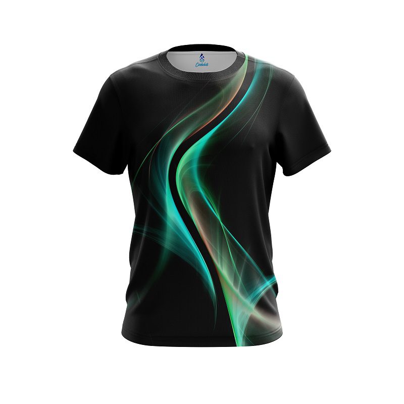 Plain Glowing Wave CoolWick Bowling Jersey
