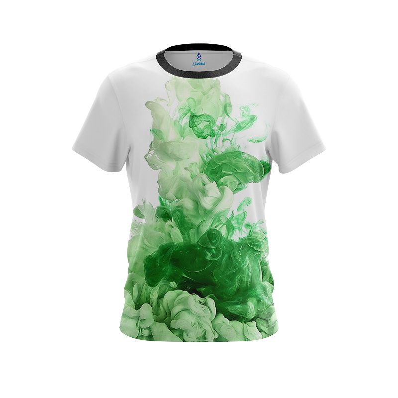 Plain Green ink Splash CoolWick Bowling Jersey