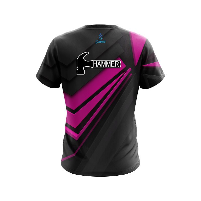 Hammer Steaming Dynamic Pink CoolWick Bowling Jersey - Image 2