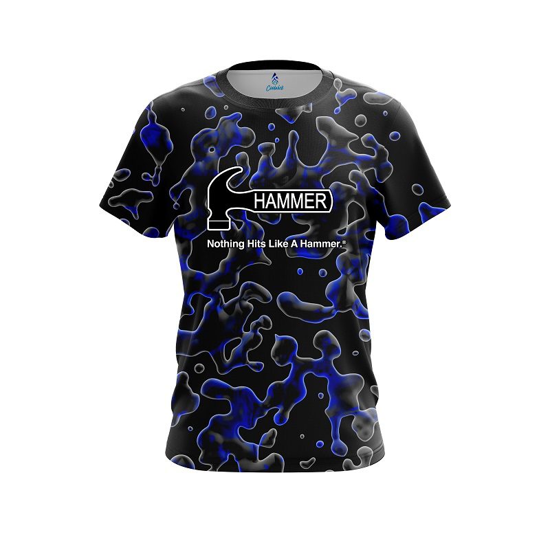 Hammer Blue Flowing Fluid CoolWick Bowling Jersey
