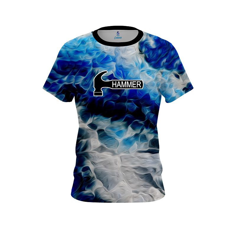 Hammer Blue Marble Onyx CoolWick Bowling Jersey