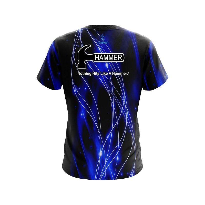 Hammer Blue Spiral Waves CoolWick Bowling Jersey - Image 2