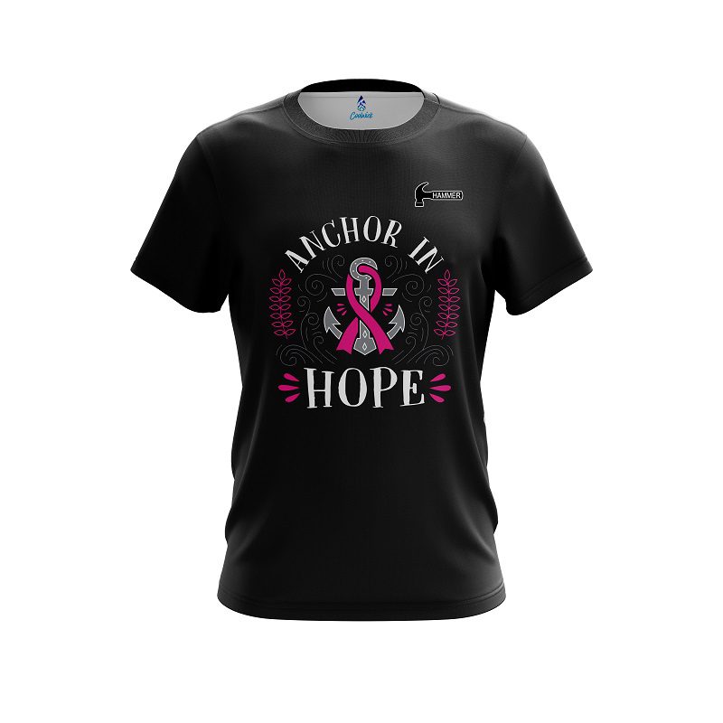 Hammer Breast Cancer Anchor Fighter CoolWick Bowling Jersey