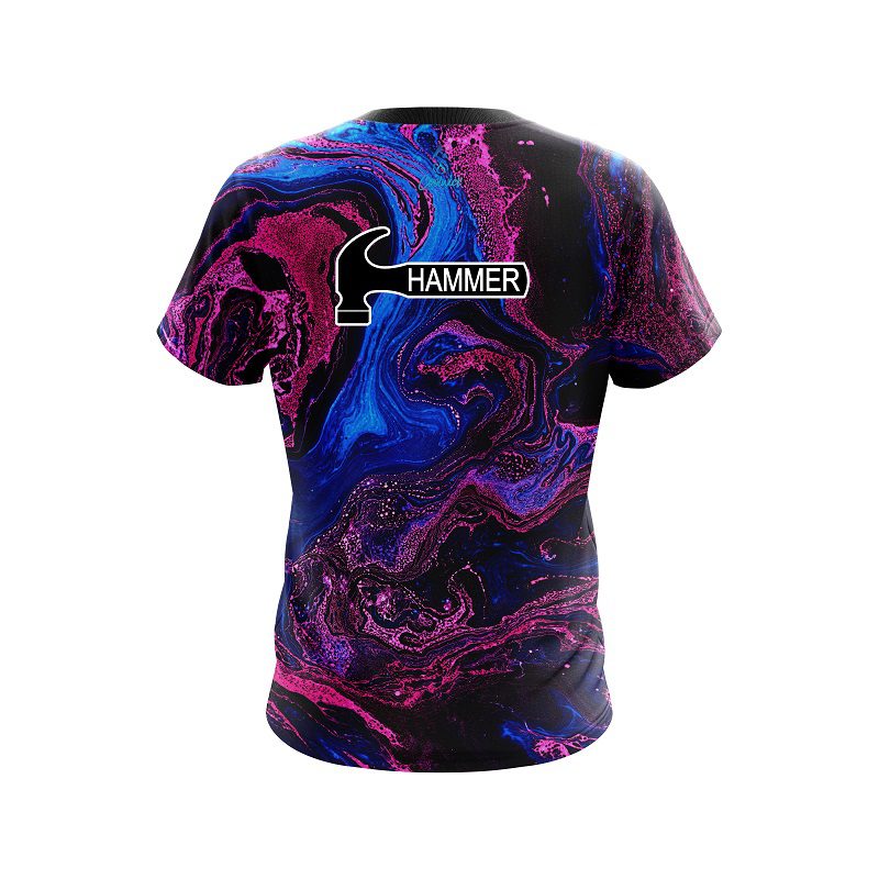 Hammer Cotton Candy Marble CoolWick Bowling Jersey - Image 2