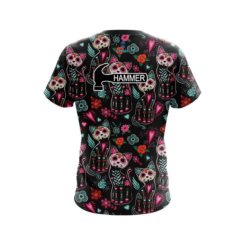 Hammer Day Of The Dead Cats CoolWick Bowling Jersey - Image 2