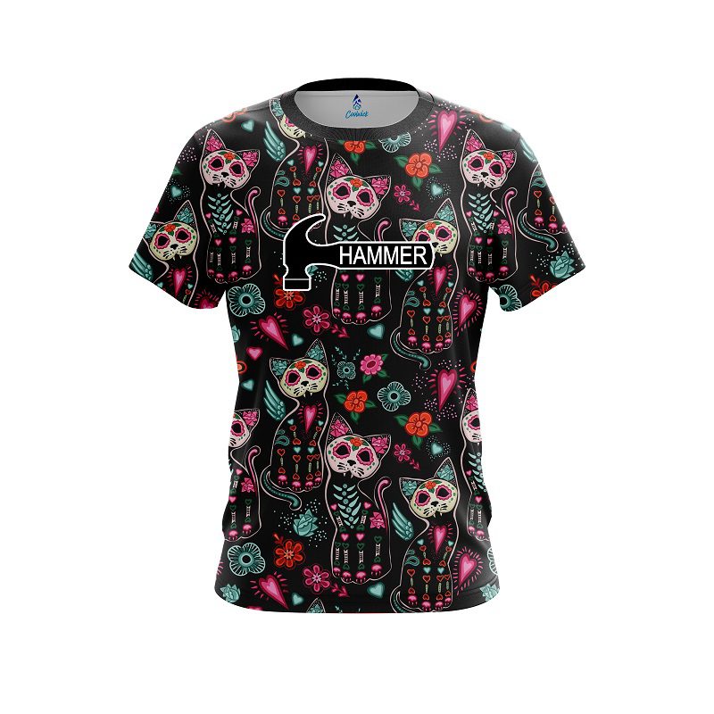 Hammer Day Of The Dead Cats CoolWick Bowling Jersey