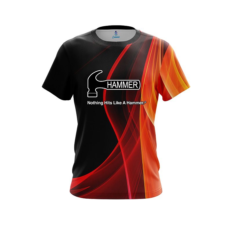 Hammer Deep Orange Curve CoolWick Bowling Jersey