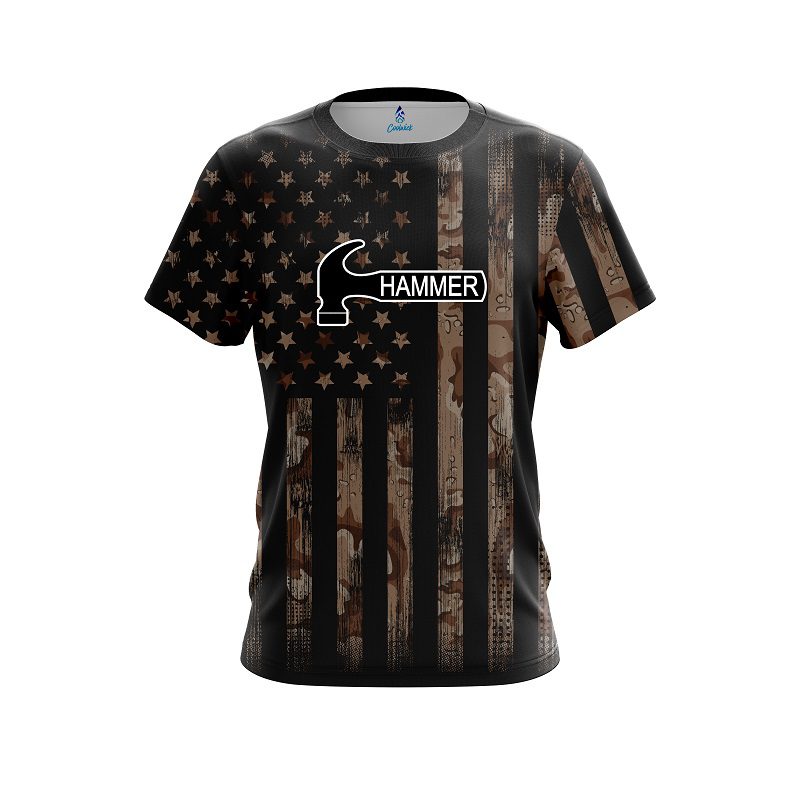Hammer Desert Camo Flag CoolWick Bowling Jersey