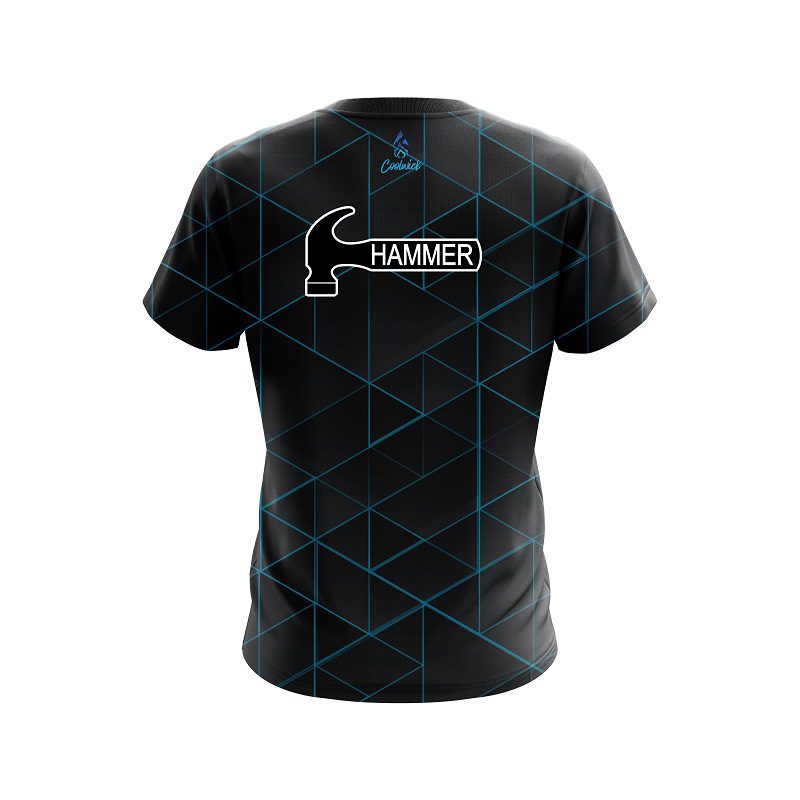 Hammer Geo Light Blue CoolWick Bowling Jersey - Image 2