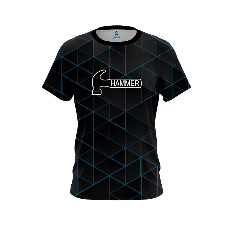 Hammer Geo Light Blue CoolWick Bowling Jersey