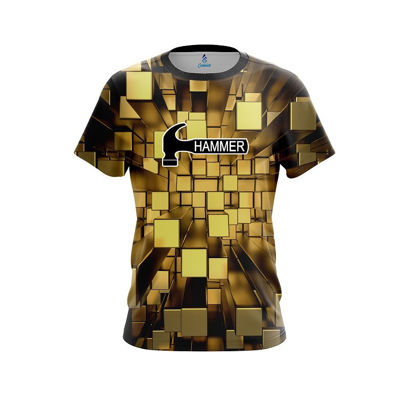 Hammer Gold Block Burst CoolWick Bowling Jersey