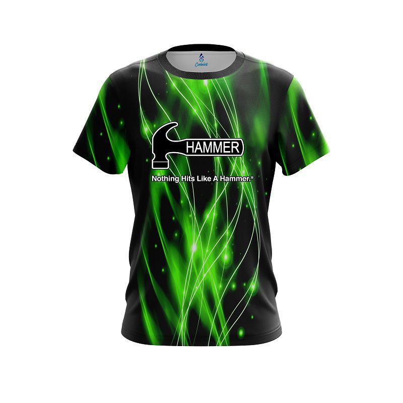 Hammer Green Spiral Waves CoolWick Bowling Jersey