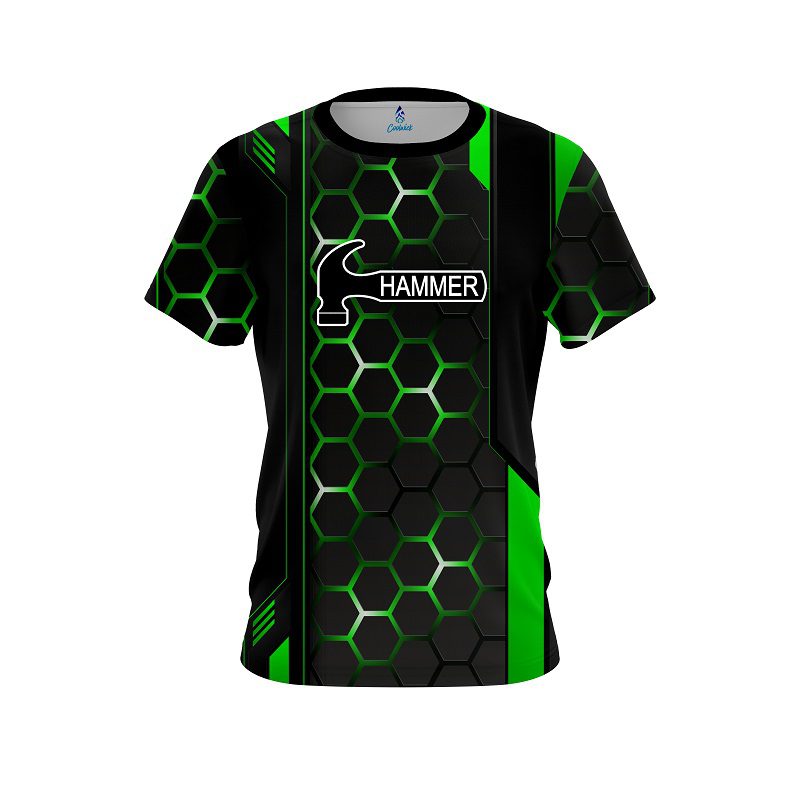 Hammer Green Steel Comb CoolWick Bowling Jersey