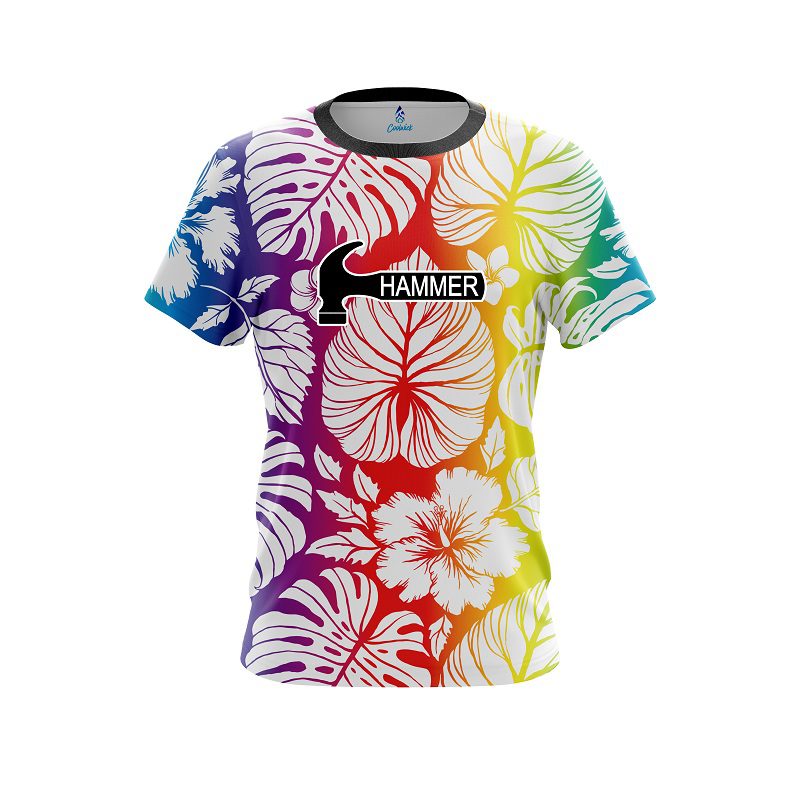 Hammer Hawaiian Tropical Leafs CoolWick Bowling Jersey