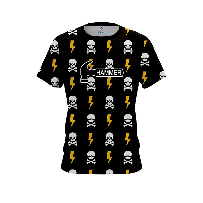 Hammer Lightning Skull CoolWick Bowling Jersey