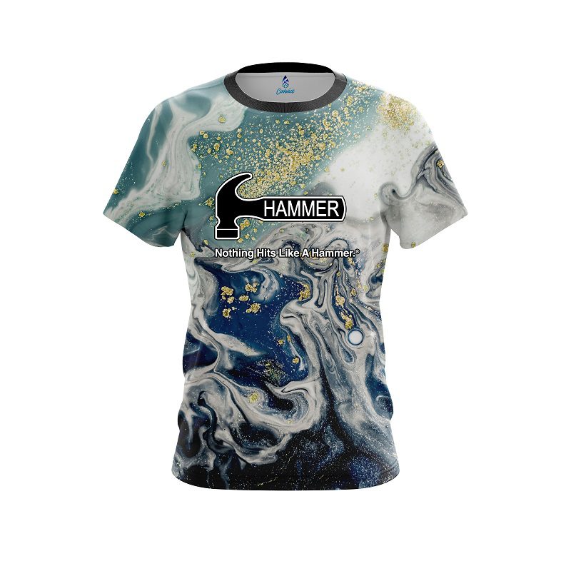 Hammer Marbleized Ripple Pattern CoolWick Bowling Jersey