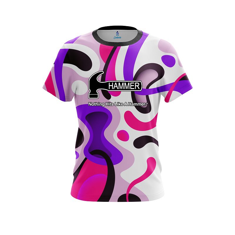 Hammer Modern Art Purple CoolWick Bowling Jersey