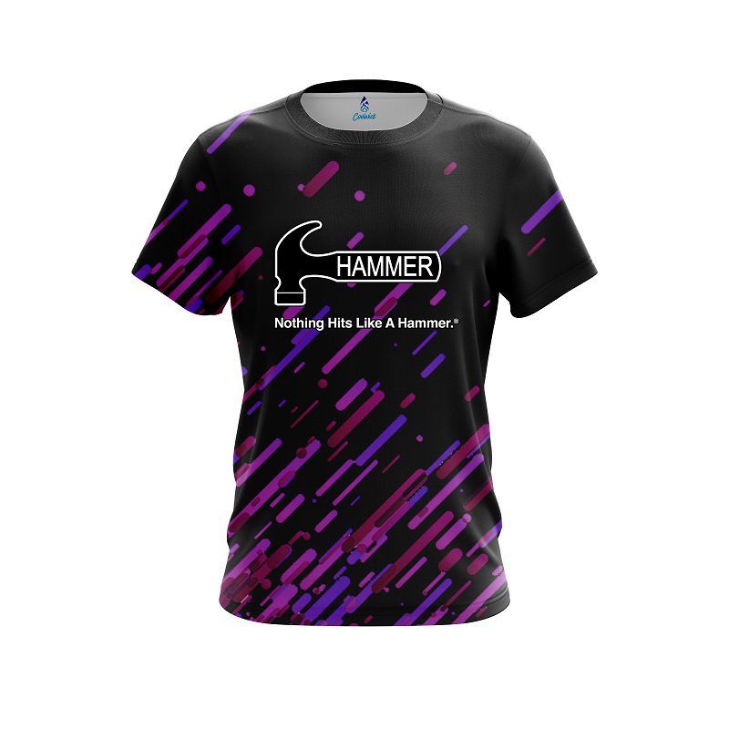 Hammer Modern Purple Stripe CoolWick Bowling Jersey