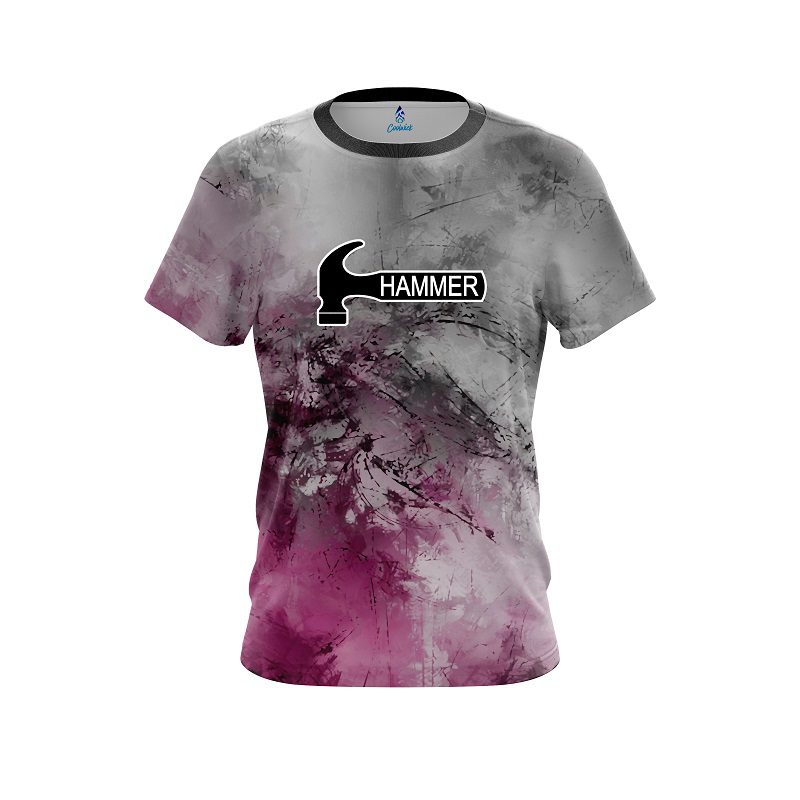 Hammer Pink And Grey Canvas CoolWick Bowling Jersey